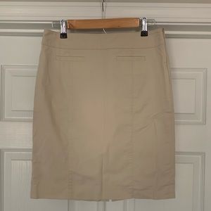 Ann Taylor Khaki Pencil Skirt Size 6